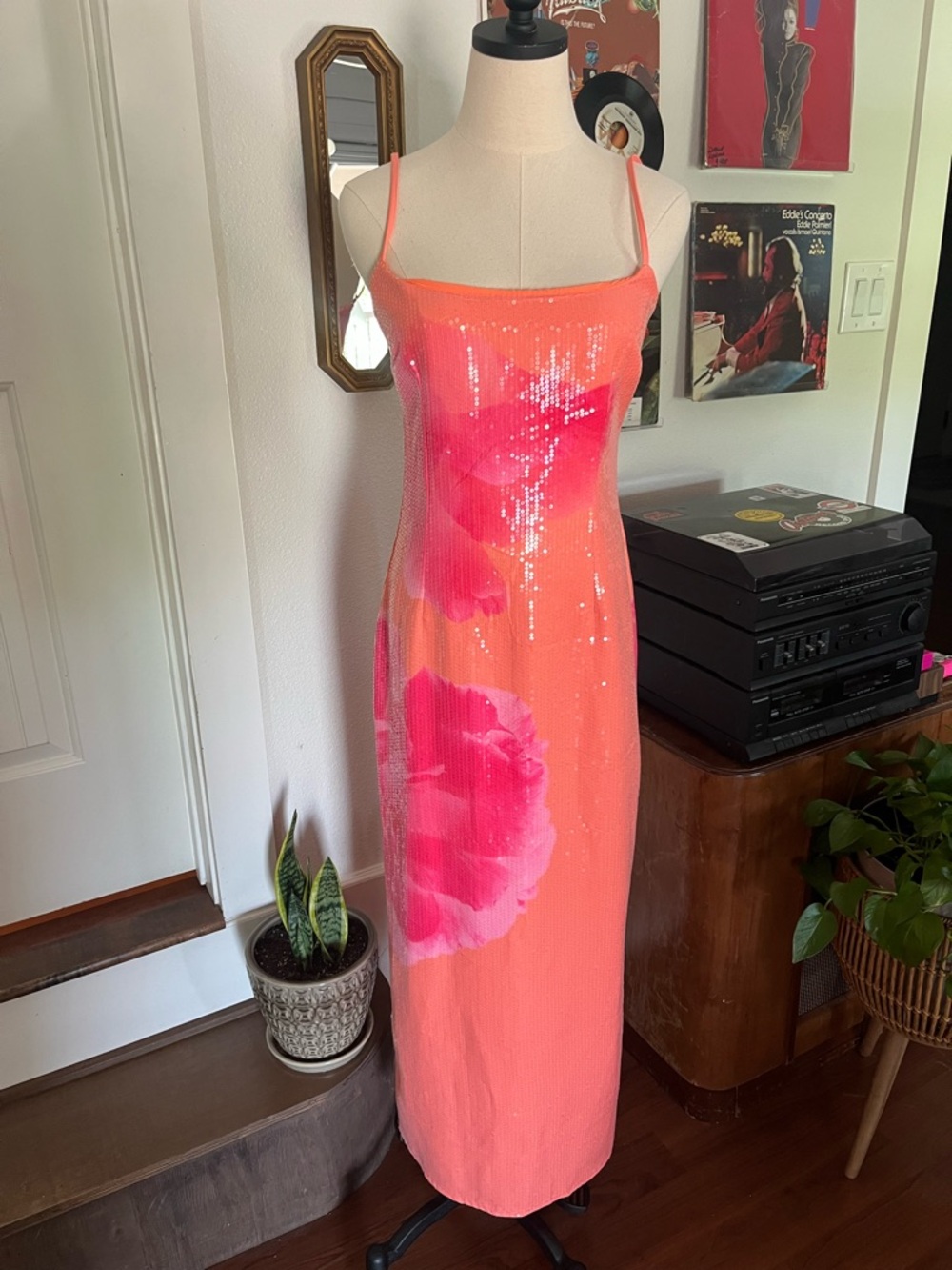 Sequin Floral Dress